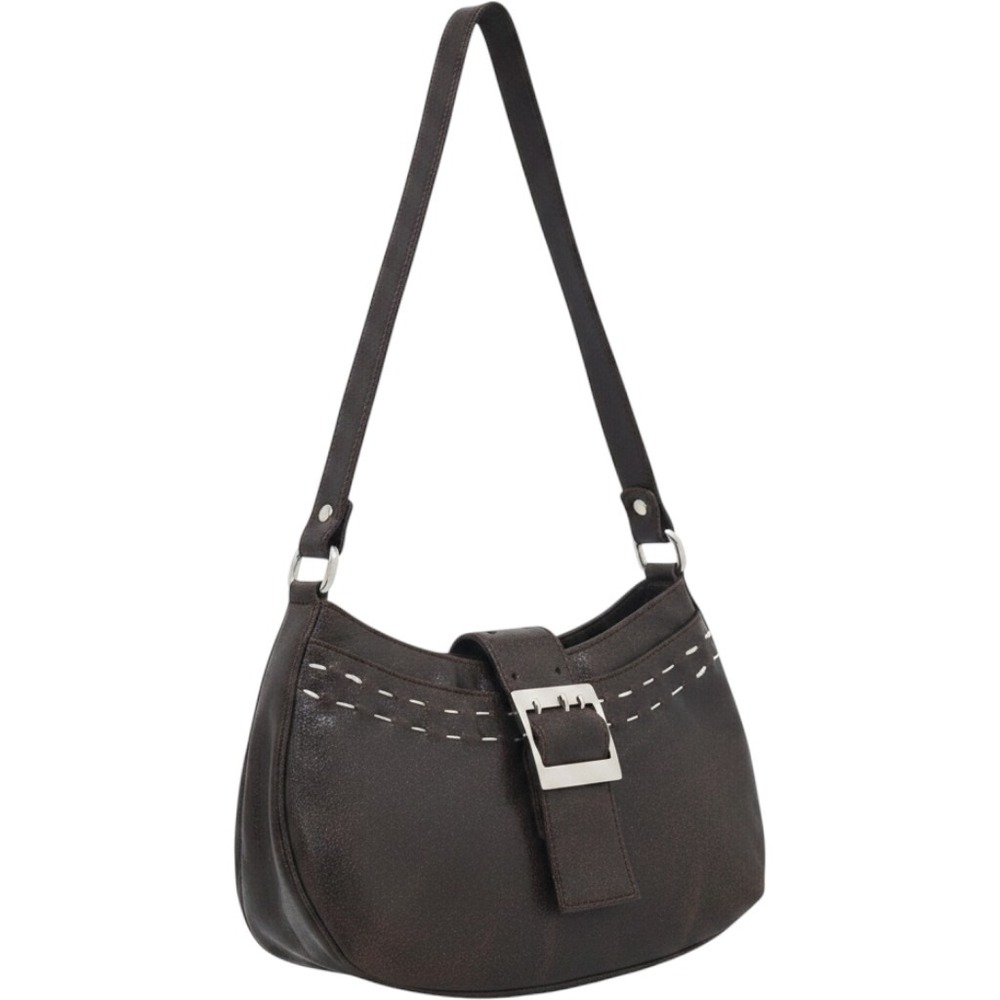 This shoulder bag features a vintage or Y2K-style design.